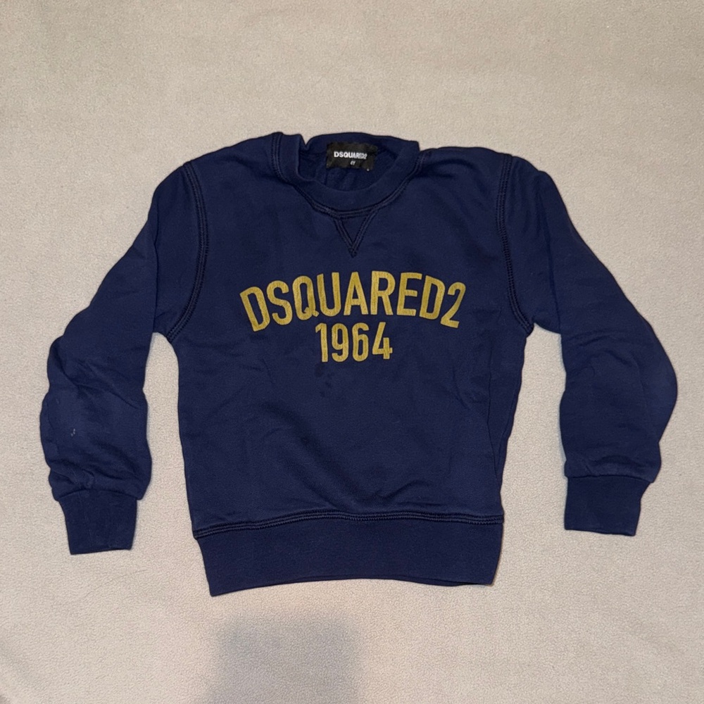 DSQUARED2 Blue Sweatshirt with Yellow Logo